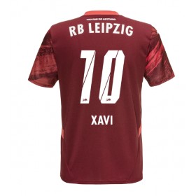 Pánské fotbalový oblečení RB Leipzig Xavi Simons #10 Venkovní košile 2024-25 Krátkým Rukávem